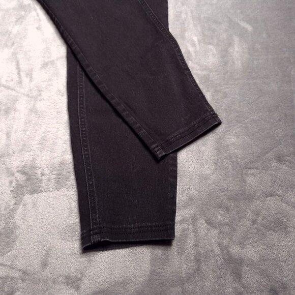 Terra & Sky Pull On Skinny Ankle Jeans 1X Black High Rise Stretch - Picture 6 of 8